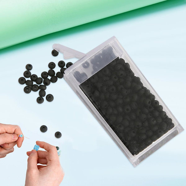 1/2/3/5 Beads DIY Smycken Retro Craft Kit Etniskt för hantverksmärke black 3mm 1Set