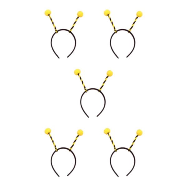 2/3/5 Bee Pannband Klä upp tentakel för födelsedagsfester Yellow Thin Strip 19cm×22cm 5Set