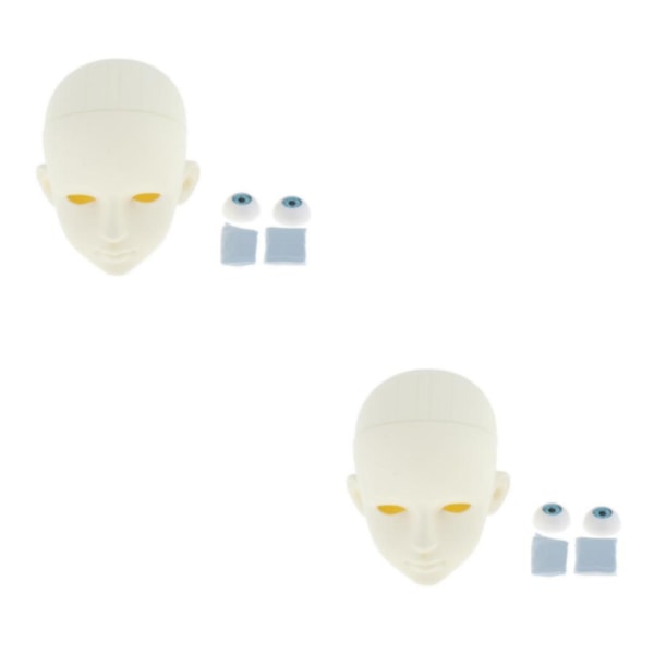 1/2 För BJD Doll 1/3 Ball Jointed Girl Dolls Face Eyes Dress Blue Eyes 6.8x6.8x8cm 2Set
