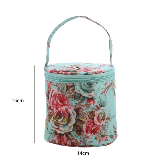 1/2 Resegarn Förvaringsväska Tote Small Holder Case Present för Flower 14 x 15cm 1Set