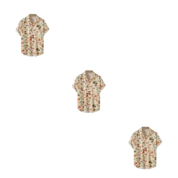 1/2/3 Fahionable och eleganta män Hawaiian hirt För sommarstranden XL 3Set