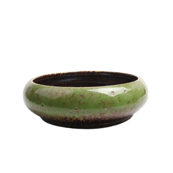 Keramik Andningsbar och lysande keramisk blomkruka för plantering green