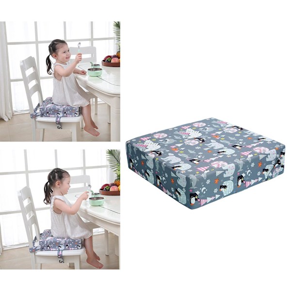 1/2/3/5 Bärbar lätt matstolsdyna för baby Bear Grey 1 Pc