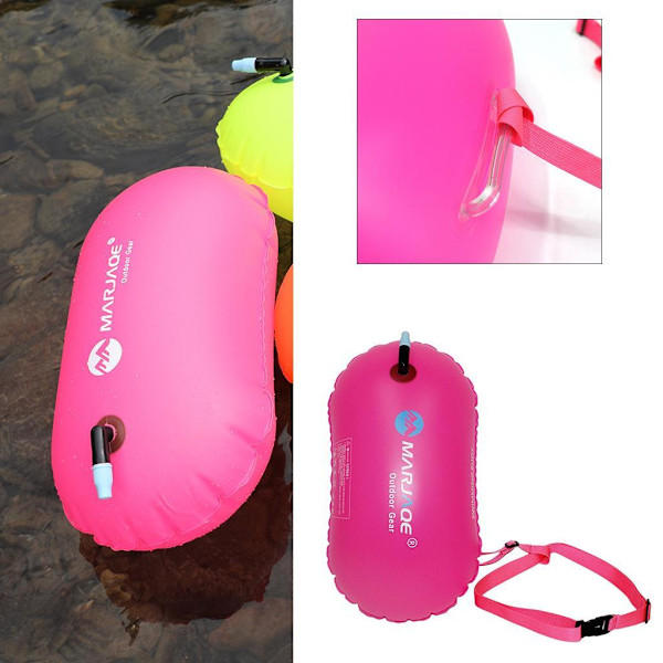 Uppblåsbar Swim Booy Tow Float lättviktsanordning för vatten Rose Red