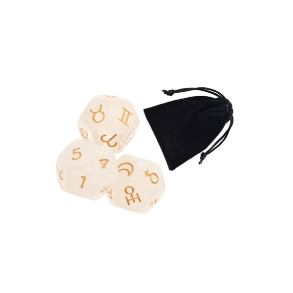 1/2/3/5 3st Akryl Astrologiska Tärningar Konstellationstärningar för Style E 1Set