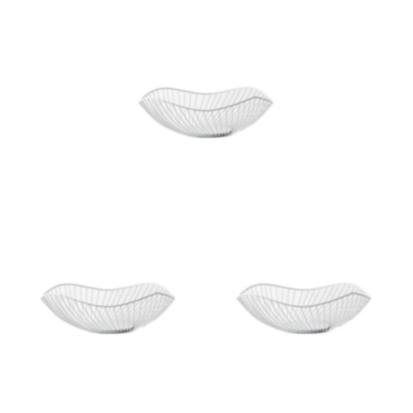 1/2/3 metall fruktkorg Bred applikation Modern stil Stor white Oblique small 3Set