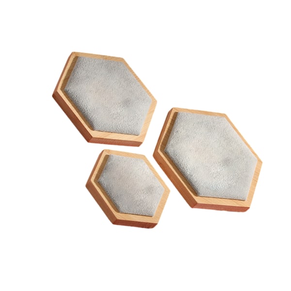 1/2/3 3pack/lot Utsökt Craft Hexagon Armband Display bricka Grey 1Set