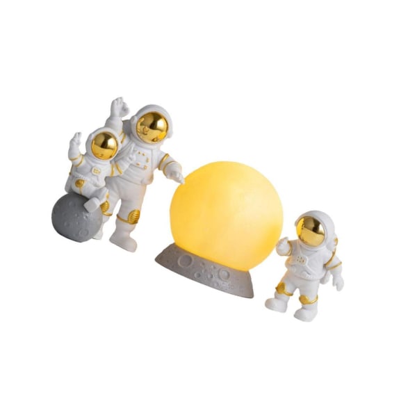 1/2/3/5 4st Astronautfigurer Set Heminredning Söt Sstronaut Gold Yellow 1Set