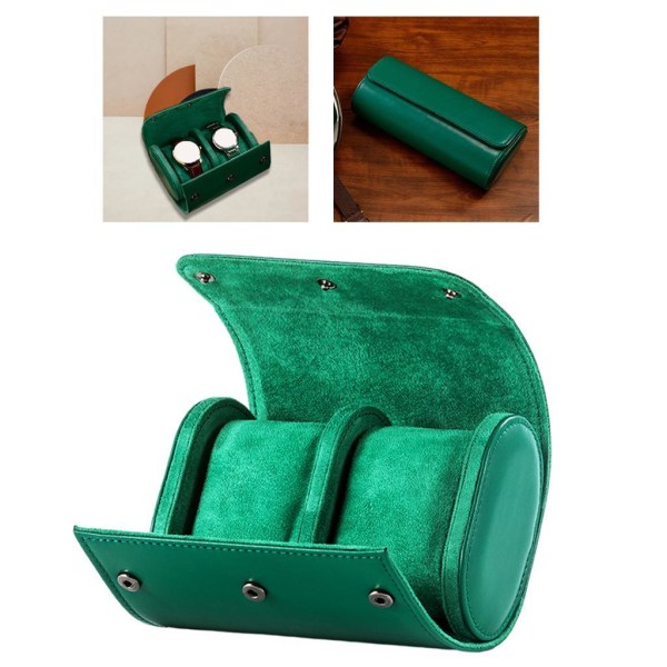 1/2/3 PU Watch Roll Case Organizer för halsband Green Style A 1 Pc