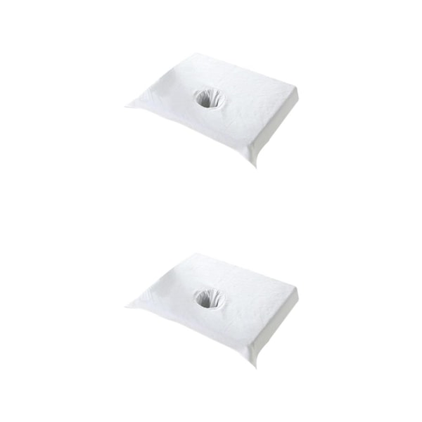 1/2/3/5 Cotton SPA Halvt cover Skönhetssalong Säng Ansiktshål White 50x70cm 2Set