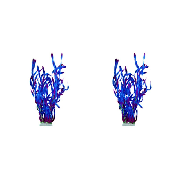 1/2 Fishtank Artificiell vattenväxt dekorativa simuleringsväxter Purple 2PCS
