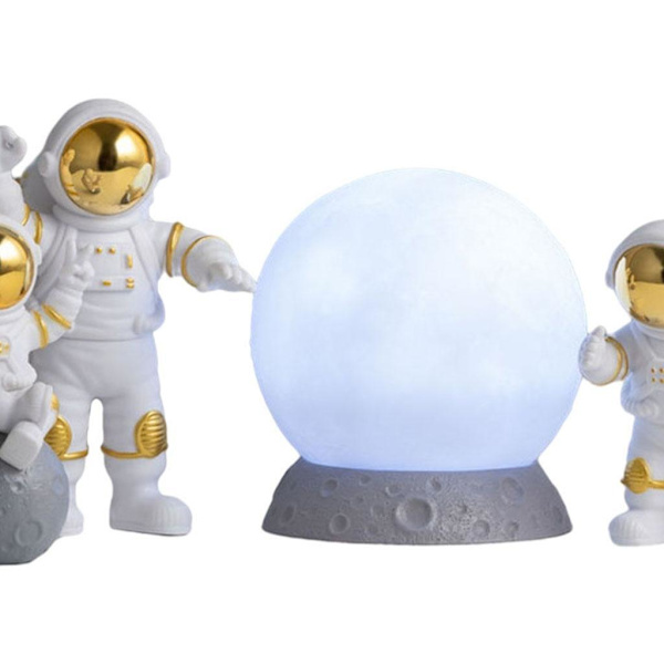 1/2/3/5 4st Astronautfigurer Set Heminredning Söt Sstronaut Gold White 1Set