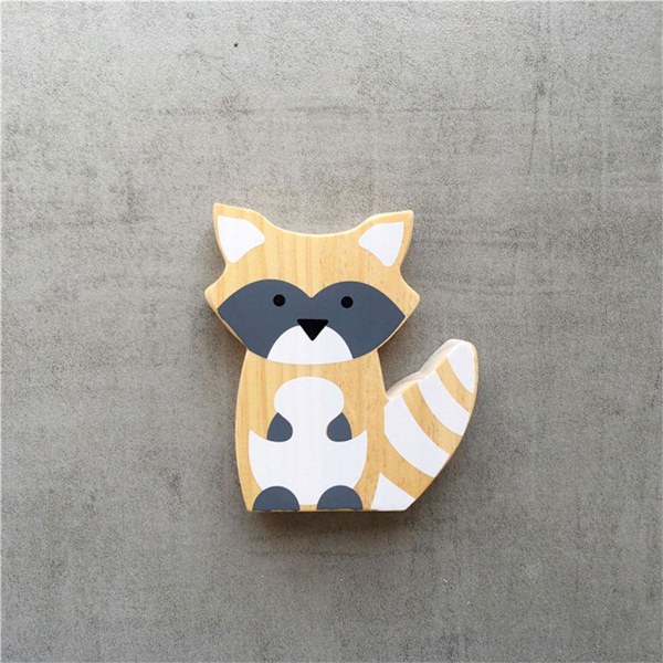 1/2/3 Trä För Fox Ornaments Dekor Väggkonst Dekoration Dark Grey 12x15cm 1Set