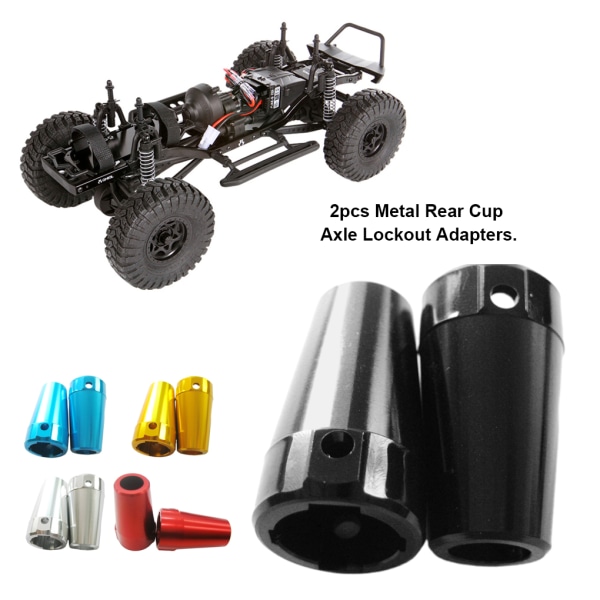 1/2/3/5 2 stycken aluminiumlegering bakre navhållare för AXIAL SCX10 red 1Set