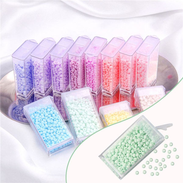 1/2/3/5 Beads DIY Smycken Retro Craft Kit Etniskt för hantverksmärke green 3mm 1Set