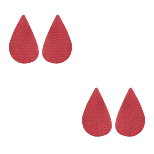 1/2/3/5 Non För Slip Shoe Pads Självhäftande gummi för hög Tip Head Red 2Set