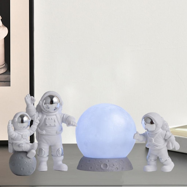 1/2/3/5 4st Astronautfigurer Set Heminredning Söt Sstronaut Silver White 1Set