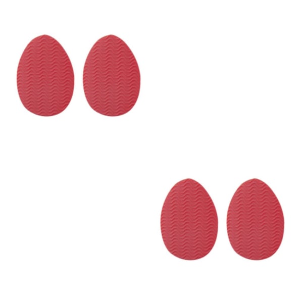 1/2/3/5 Non För Slip Shoe Pads Självhäftande gummi för hög Round Head Red 2Set