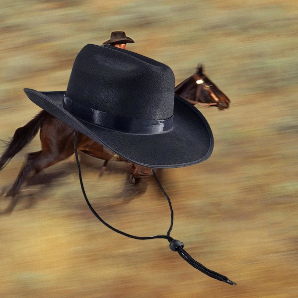 1/2/3 cowboyhatt För mångsidig hatt med bred brättning Formbart hattband Black 1 Pc