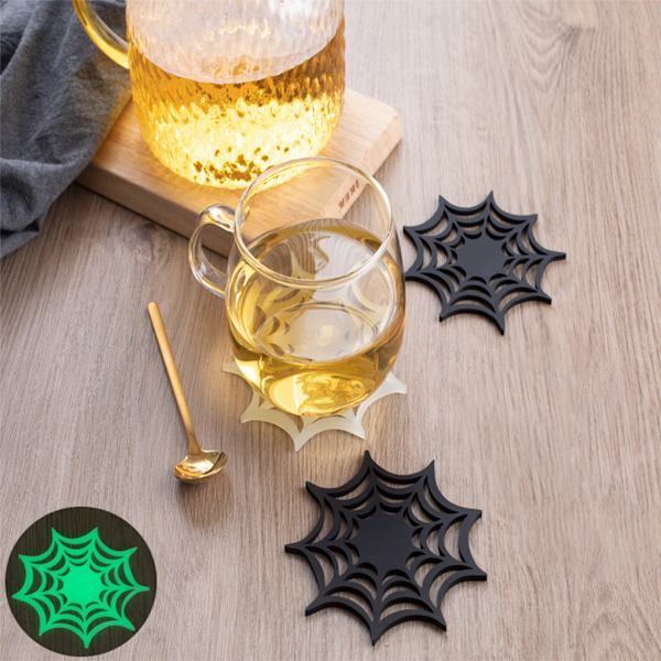 1/2/5 5 stycken Halloween Spider Web bordstabletter - Varmtålig och Black 1 Pc
