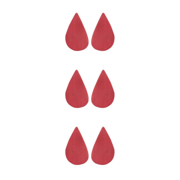 1/2/3/5 Non För Slip Shoe Pads Självhäftande gummi för hög Tip Head Red 3Set