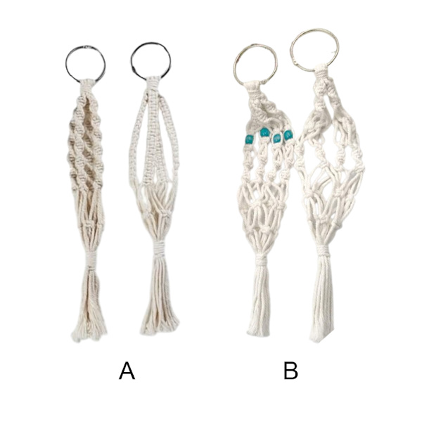 1/2/3 2st Air Plant Holder Handvävande Hängande Planterkruka 2 bead styles 35cm 1 Pc