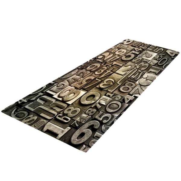 Printed 3D Golvmatta Runner Non-För slip Area Rug 3D Numbers