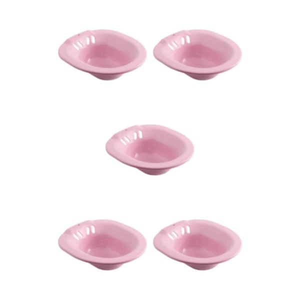 1/5 höftbadkar för toalettsits Bidé Handfat Personal för tvätt Pink 5PCS