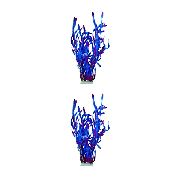 1/2 Fishtank Artificiell vattenväxt dekorativa simuleringsväxter Purple 2PCS