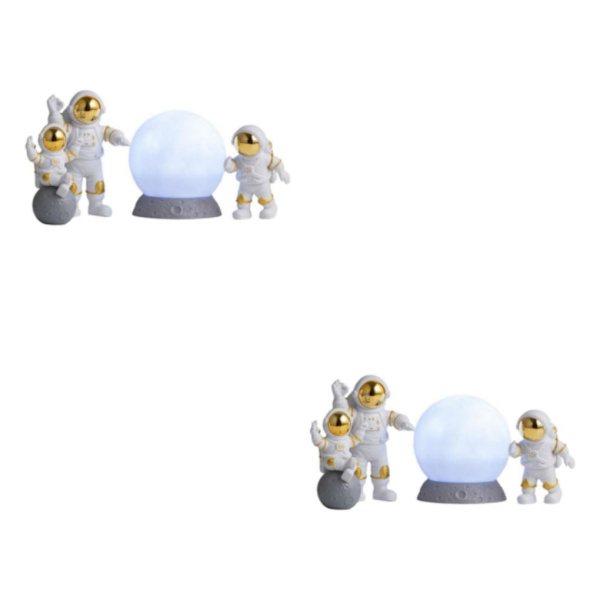 1/2/3/5 4st Astronautfigurer Set Heminredning Söt Sstronaut Gold White 2Set