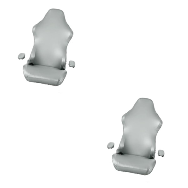 1/2/3 Gaming Chair Slipcovers Sträckbara för kontorsstol Grey 2PCS