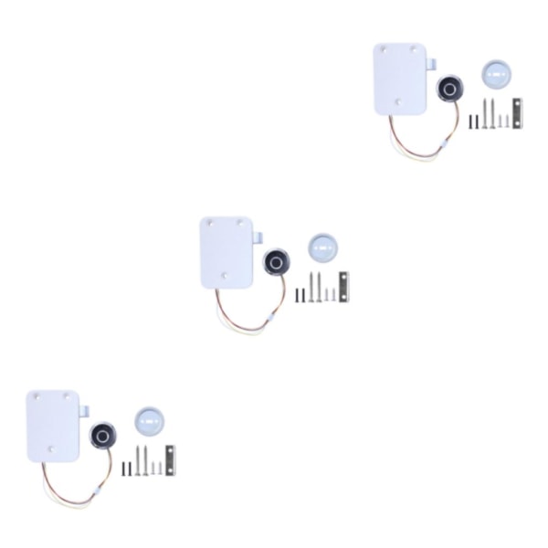 1/2/3/5 Nyckellöst Smart Lådlås för hemmakontorsskåp med White 3PCS