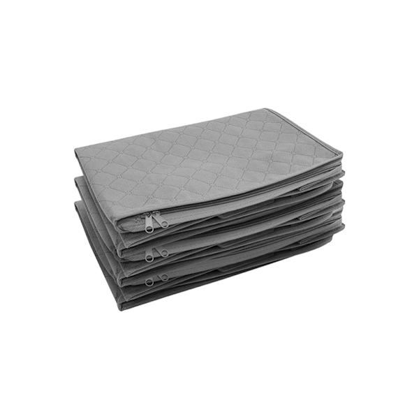 1/2/3 3-delad hopfällbar garderob Sängkläder och förvaringsplast Gray 2Set