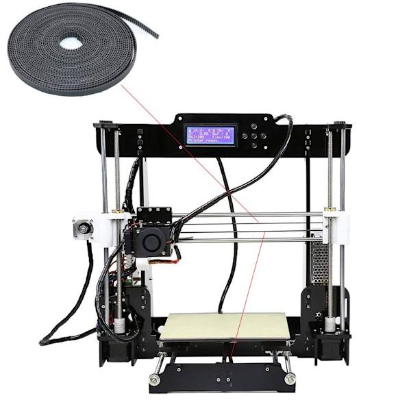 1/2 gummiersättande kuggrem för 3D-skrivare CNC-maskin 1Set