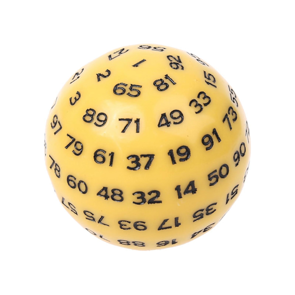 1/3/5 Akryltärningar Spelunderhållning Familjepolyedriska tärningar Yellow 48mm 1Set