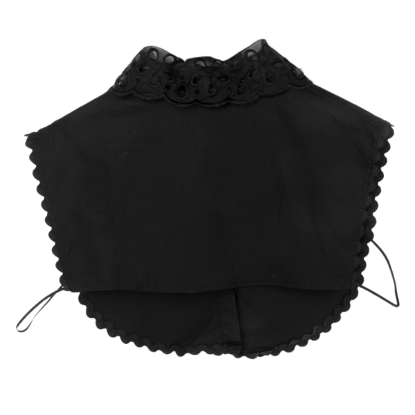 För Organza Broderi Fake Collar Avtagbar Halv Skjorta Blus