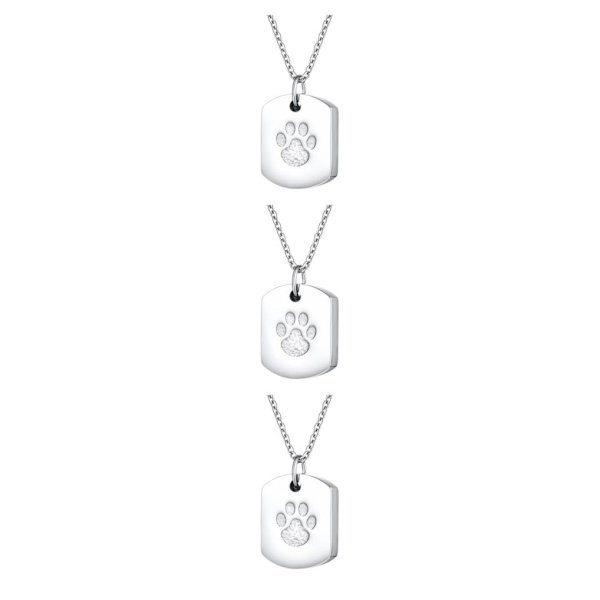1/3/5 Urn Halsband Medaljon Dekorativ dödsfallspresent för människa silver 0.96x0.79 Inch 3Set