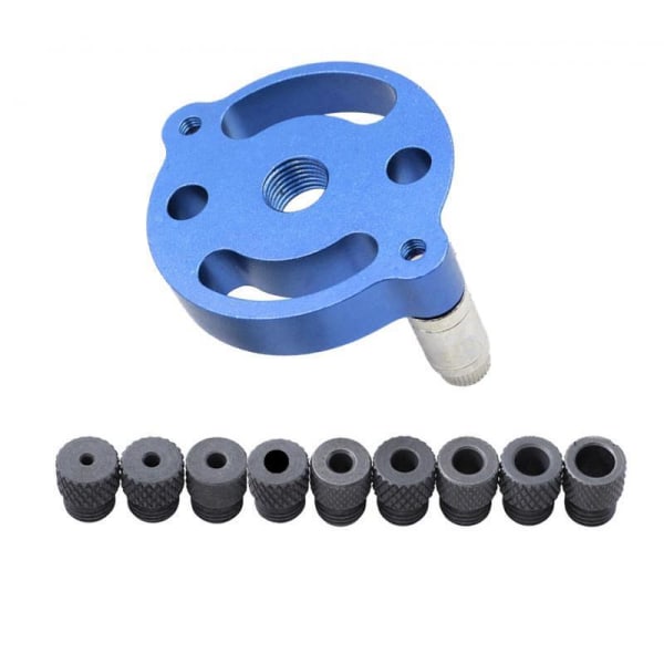 1/3/5 Vertikal självcentrerande dowel För Jig Kit med borr Blue 1 Pc