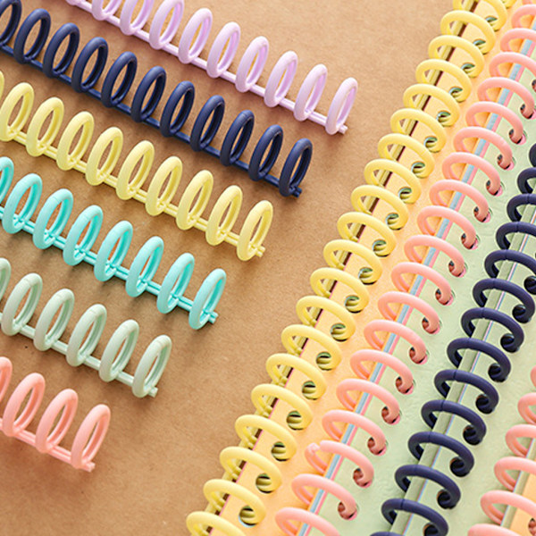10 stycken plast 30-håls bindringar flexibla och lätta att lossa Rosy+10pcs
