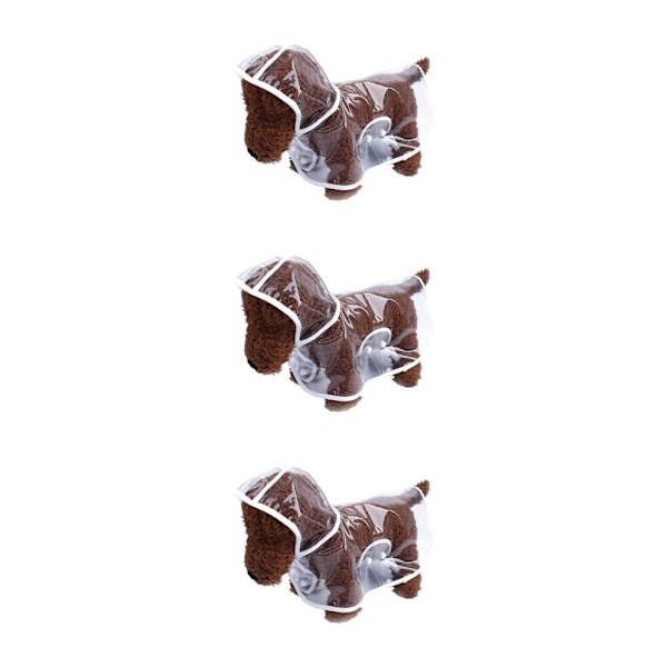 1/2/3/5 valp vattentät regnkappa för husdjur - dubbla radspännen White Frame L 3PCS