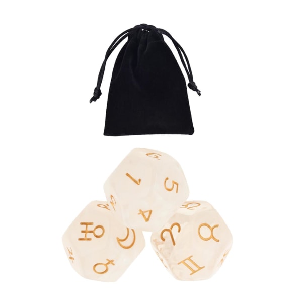 1/2/3/5 3st Akryl Astrologiska Tärningar Konstellationstärningar för Style E 1Set
