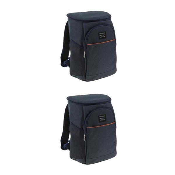 1/2 18L Backpack Cooler Camping Picnic Isolerad lunchbehållare Dark Blue 2PCS