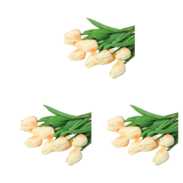 1/2/3 10påse Simulerade tulpaner Ljusa och charmiga blommor för champagne 3PCS