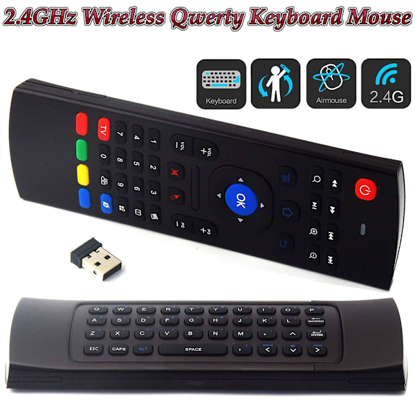 Trådlöst tangentbord Fjärrkontroll Air Remote Mus för Smart TV 3475 | Fyndiq