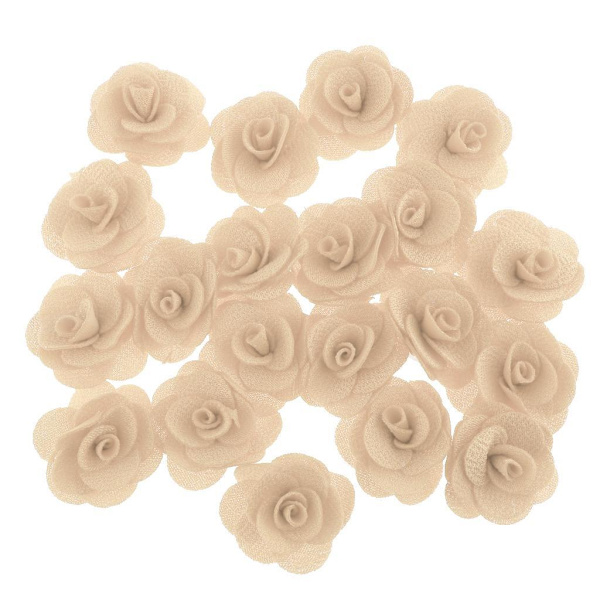 1/3/5 20 stycken Silk Rose Flower Head Bud DIY Craft Bröllop Beige 4cm 1Set