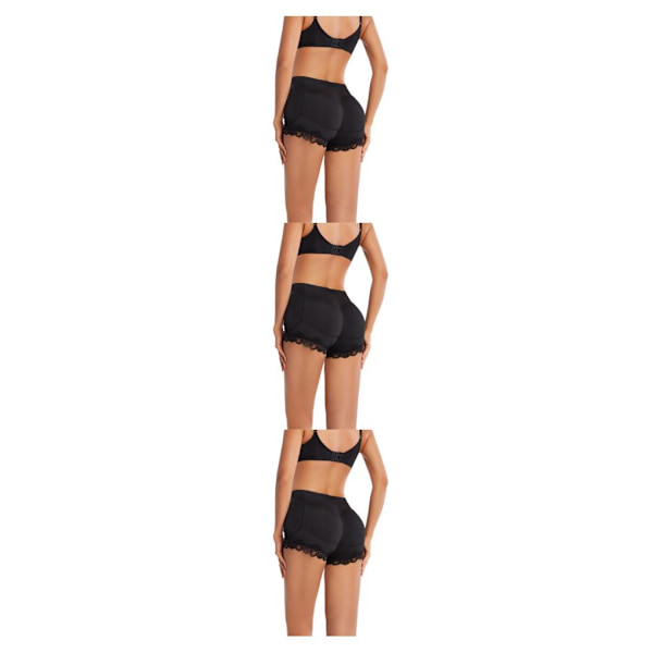 1/2/3/5 Och kurvformiga Push Up-underkläder för kvinnor för sexiga och black XL 3PCS