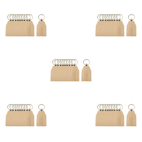 1/2/3/5 10 st Blanks Tränyckelring DIY-nyckelringar Nyckelring Style F 38x61mm 10 Pcs 5Set