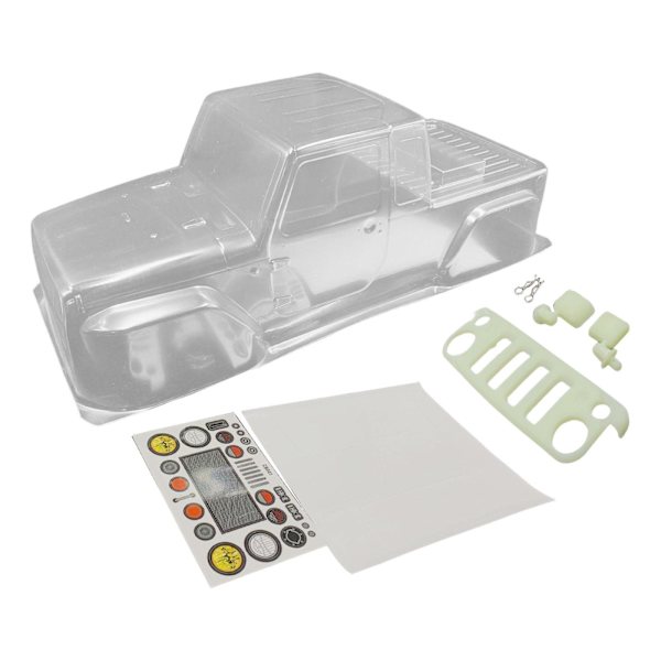 RC Crawler Clear Body DIY 313mm Axelavstånd omålad för 1/10 RC