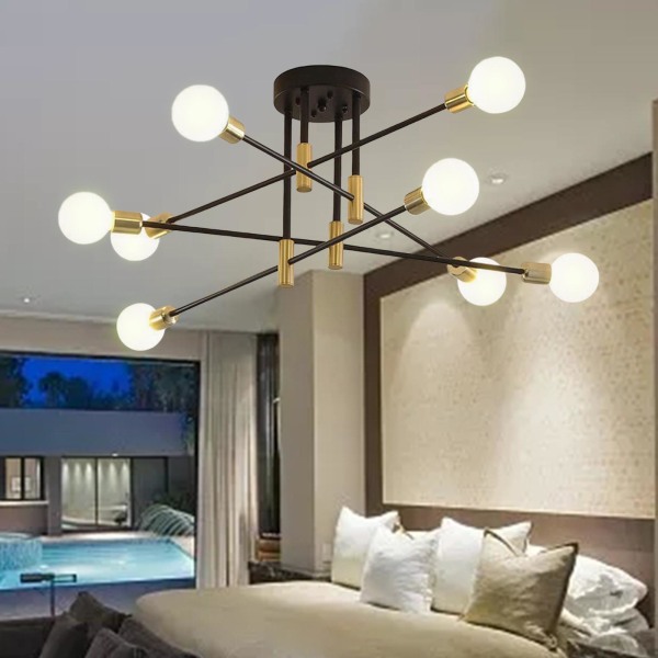 Modern sputnik ljuskrona taklampa för vardagsrum 8 Lights