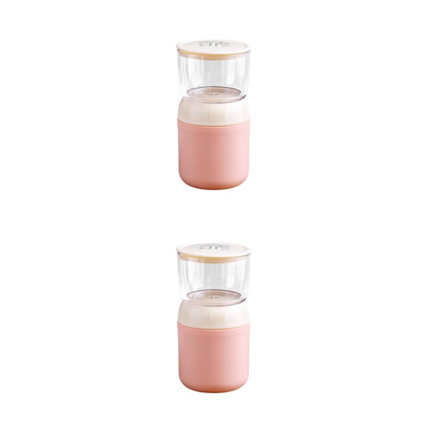 1/2/3 hållbar och säker matbehållare för bekväm förvaring och pp pink 3 Plastic PP inner 2PCS